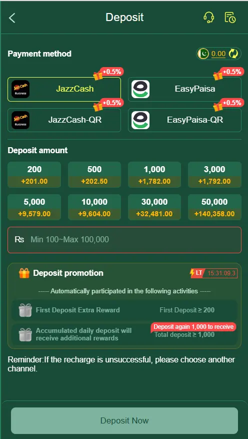 RC777 Game Deposit